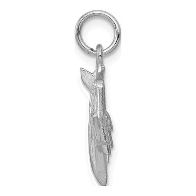 14K White Gold 3-D Airplane Pendant – view 3
