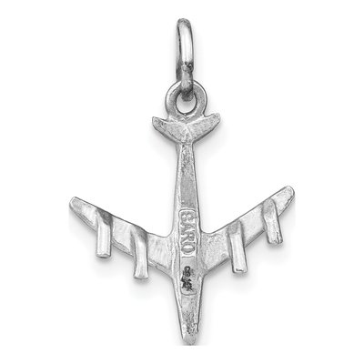 14K White Gold 3-D Airplane Pendant – view 4