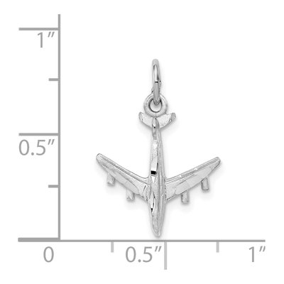 14K White Gold 3-D Airplane Pendant – view 5