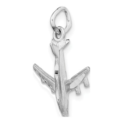 14K White Gold 3-D Airplane Pendant – view 6