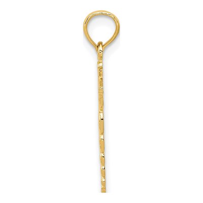 14K Yellow Gold Caduceus Pendant – view 3
