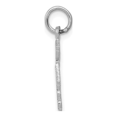 14K White Gold RN Registered Nurse Pendant – view 3