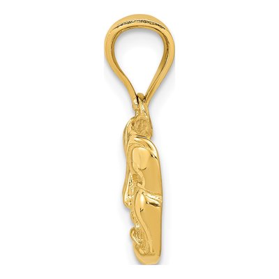 14K Yellow Gold Comedy Tragedy Pendant – view 3