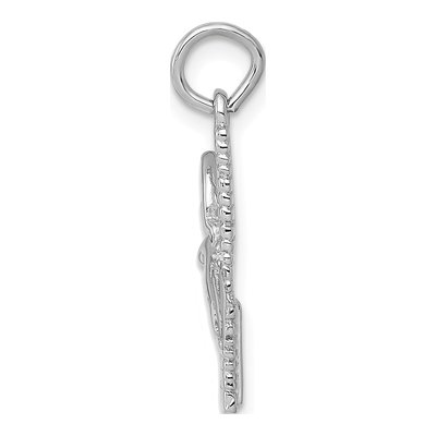 14K White Gold Comb Scissors Pendant – view 3