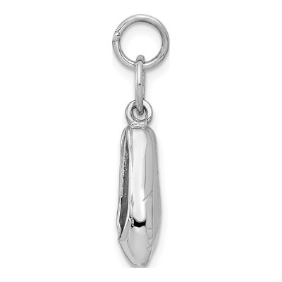 14K White Gold Ballet Slippers Charm – view 3