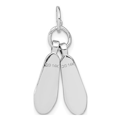 14K White Gold Ballet Slippers Charm – view 4