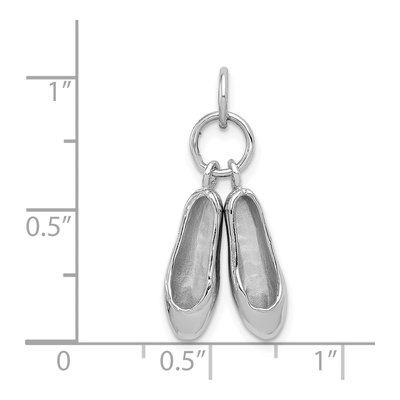 14K White Gold Ballet Slippers Charm – view 5