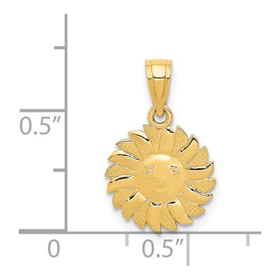 14K Yellow Gold Sun Pendant – view 4