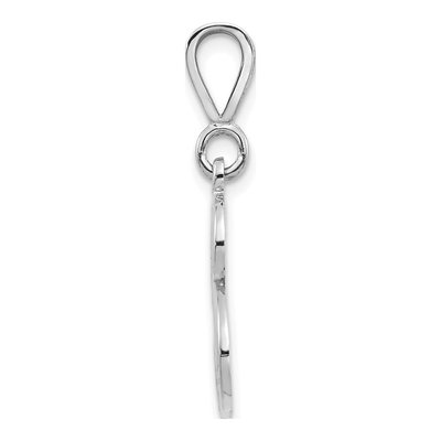 14K White Gold Script Letter B Pendant – view 3