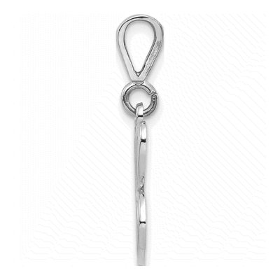 14K White Gold Letter C Pendant – view 3