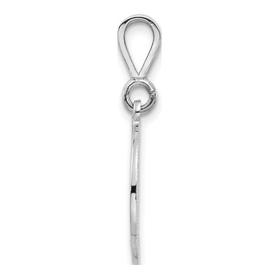 14K White Gold Filigree Letter D Pendant – view 3