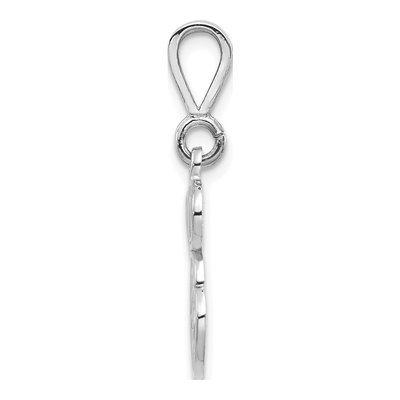 14K White Gold Script Letter E Pendant – view 3