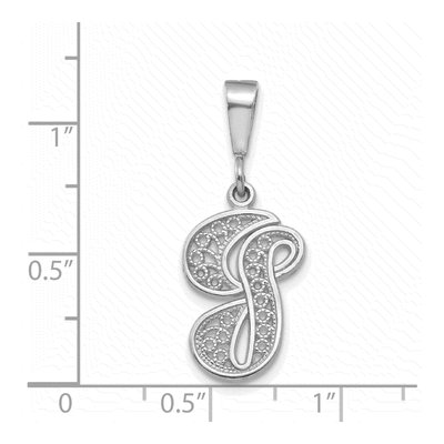 14K White Gold Letter G Pendant – view 4