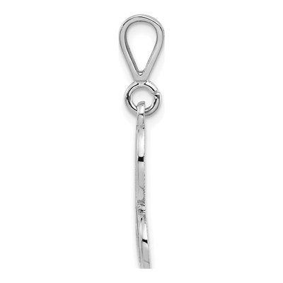 14K White Gold Filigree Letter H Pendant – view 3