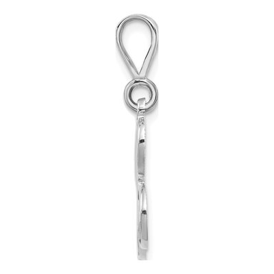 14K White Gold Script Letter L Pendant – view 3