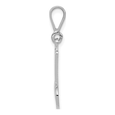 14K White Gold Letter M Pendant – view 3