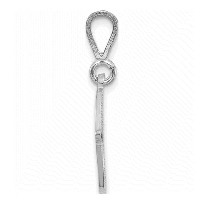 14K White Gold Script Letter O Pendant – view 2