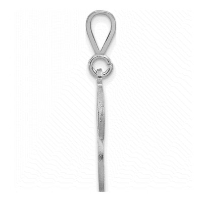 14K White Gold Script Letter P Pendant – view 3