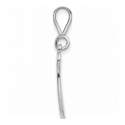 14K White Gold Filigree Letter W Pendant – view 3