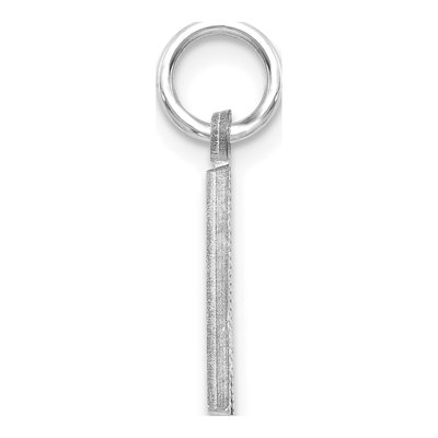 14K White Gold Diamond-Cut Letter A Charm – view 3