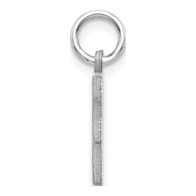 14K White Gold Letter F Pendant – view 3