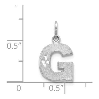 14K White Gold Letter G Pendant – view 4