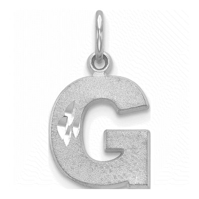 14K White Gold Letter G Pendant
