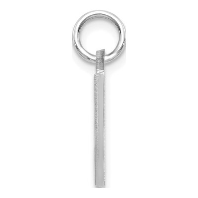 14K White Gold Letter J Pendant – view 3