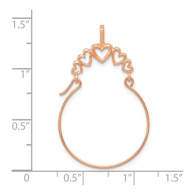 14K Rose Gold 5-Heart Holder Pendant – view 4
