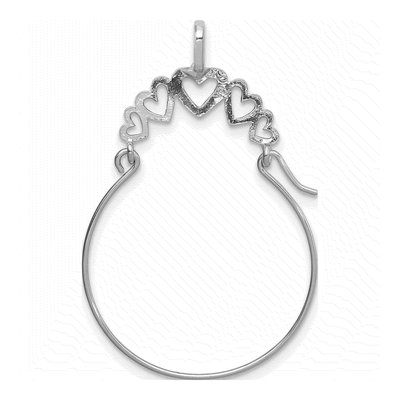 14K White Gold 5-Heart Holder Pendant – view 4