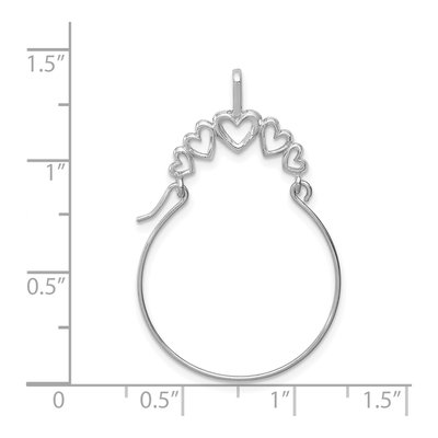 14K White Gold 5-Heart Holder Pendant – view 5