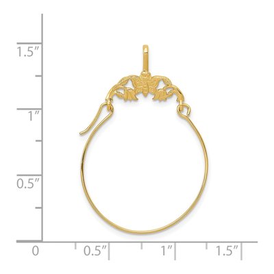 14K Yellow Gold Butterfly Holder Pendant – view 4