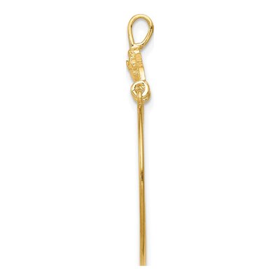 14K Yellow Gold Floral Holder Pendant – view 3