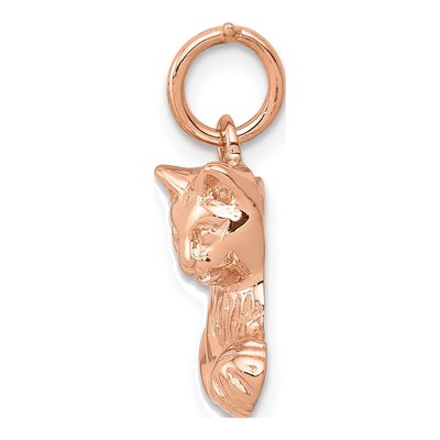 14K Rose Gold Cat Pendant – view 3