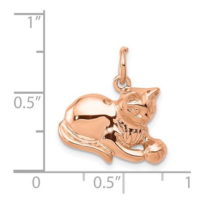 14K Rose Gold Cat Pendant – view 4