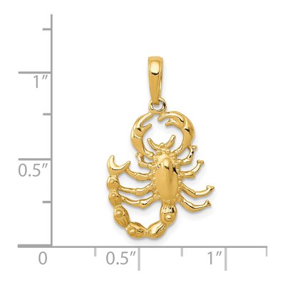 14K Yellow Gold Scorpion Pendant – view 4