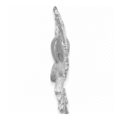 14K White Gold Diamond-Cut Eagle Pendant – view 3
