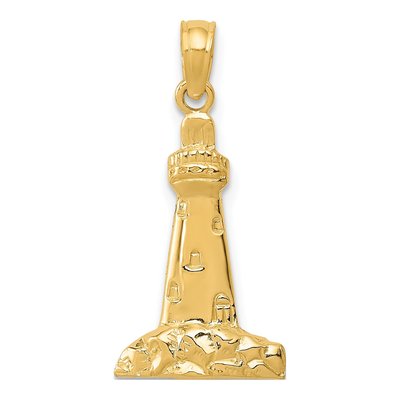 14K Yellow Gold Cape May Lighthouse Charm