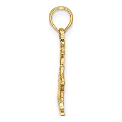 14K Yellow Gold Lighthouse Palm Tree Charm – view 3
