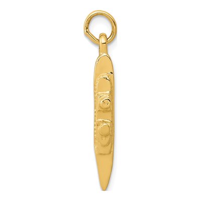 14K Yellow Gold 3-D Cruise Ship Pendant – view 3