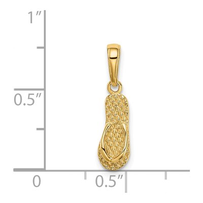 14K Yellow Gold 3-D Hawaii Flip-Flop Pendant – view 4