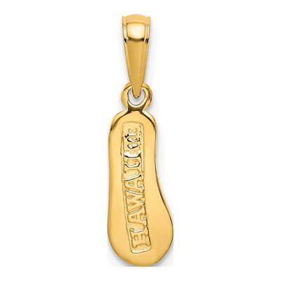 14K Yellow Gold 3-D Hawaii Flip-Flop Pendant – view 5