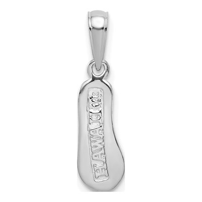 14K White Gold 3-D Hawaii Flip-Flop Pendant – view 5