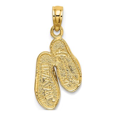 14K Yellow Gold Hawaii Flip-Flops Charm – view 5