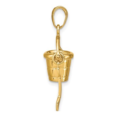 14K Yellow Gold Pail Shovel Pendant – view 3