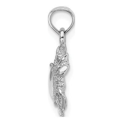 14K White Gold Crab Charm – view 3
