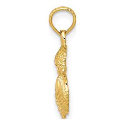 14K Yellow Gold Mini Shell Cluster Pendant – view 3