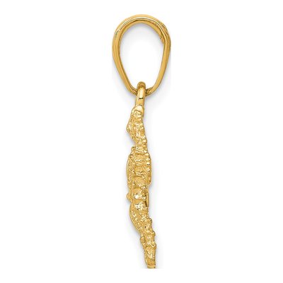 14K Yellow Gold Seahorse Starfish Pendant – view 3