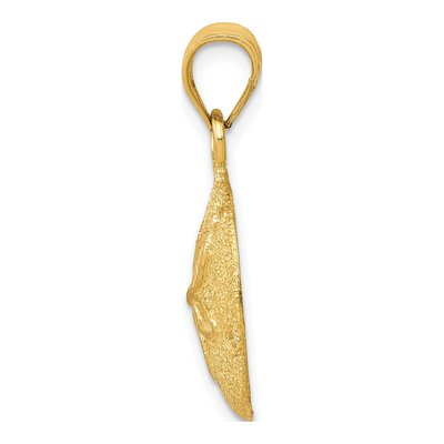 14K Yellow Gold Sand Dollar Pendant – view 3