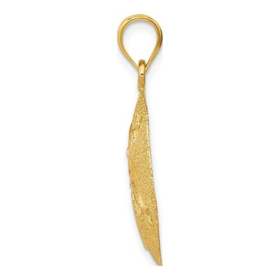 14K Yellow Gold Laser-Cut Sand Dollar Pendant – view 3